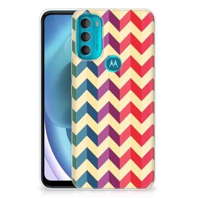 Motorola Moto G71 5G | TPU bumper | Zigzag Multi Color Motorola Moto G71 5G | TPU bumper | Zigzag Multi Color