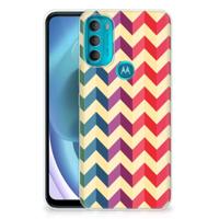Motorola Moto G71 5G | TPU bumper | Zigzag Multi Color
