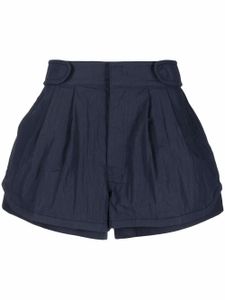 Juun.J short plissé à design superposé - Bleu