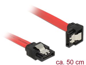 DeLOCK 83979 SATA-kabel 0,5 m SATA 7-pin Zwart, Rood