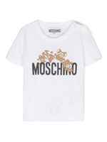 Moschino Kids t-shirt en coton à logo imprimé - Blanc