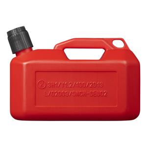 Jerrycan voor brandstof - met schenktuit - rood - 5L