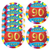 Bierviltjes 90 jaar - 50x stuks - multicolor - verjaardag/feest - feestartikelen
