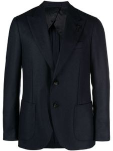 Lardini blazer boutonné à motif de chevrons - Bleu