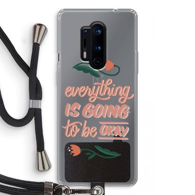 Optimistic flower girl: OnePlus 8 Pro Transparant Hoesje met koord