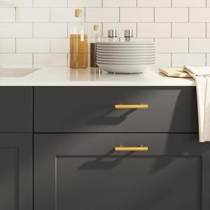 VidaXL Handvatten 10 st 64 mm roestvrij staal goudkleurig