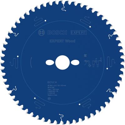 Bosch Accessoires EXPERT Wood Cirkelzaagblad | 260 x 2,5/1,8 x 30 mm | T60 - 2608902178