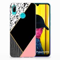 Huawei P Smart 2019 | TPU Hoesje | Zwart Roze Vormen Huawei P Smart 2019 | TPU Hoesje | Zwart Roze Vormen