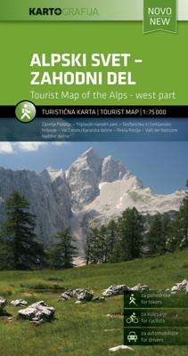 Fietskaart - Wegenkaart - landkaart Alpski Svet - Zahodni Del, Julische Alpen | Kartografija