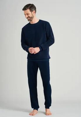 Schiesser Schiesser heren pyjama lang 175605 nachtblauw 58