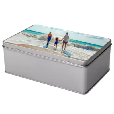 Koektrommel met foto (rechthoek)