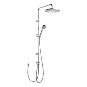 Tres Selection glijstang set met regendouche 111 cm rond chroom