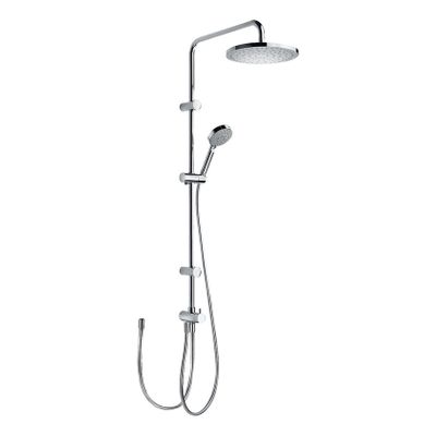 Tres Selection glijstang set met regendouche 111 cm rond chroom