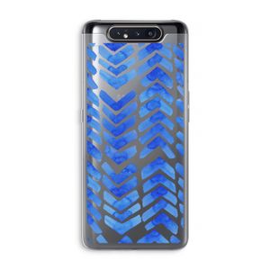 Blauwe pijlen: Samsung Galaxy A80 Transparant Hoesje