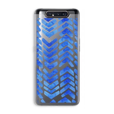Blauwe pijlen: Samsung Galaxy A80 Transparant Hoesje