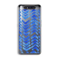 Blauwe pijlen: Samsung Galaxy A80 Transparant Hoesje