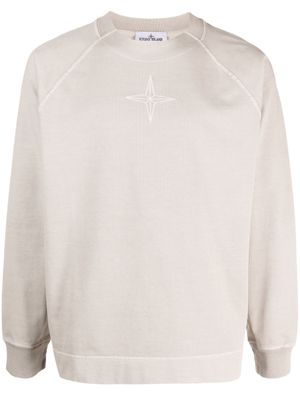 Stone Island sweat en coton à logo brodé - Tons neutres