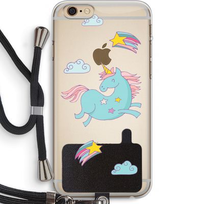 Vliegende eenhoorn: iPhone 6 PLUS / 6S PLUS Transparant Hoesje met koord