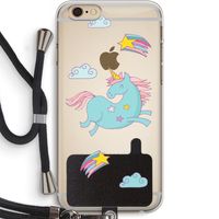 Vliegende eenhoorn: iPhone 6 PLUS / 6S PLUS Transparant Hoesje met koord