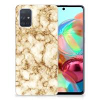 Samsung Galaxy A71 | TPU | Siliconen hoesje | Marmer Goud