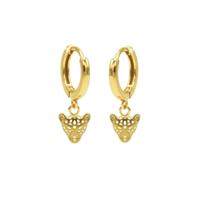 Karma Oorringen Hinged Hoops Leopard Goud