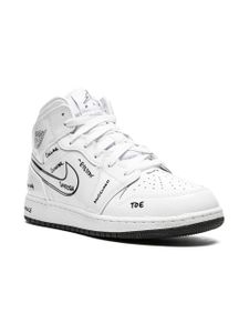 Jordan Kids baskets mi-montantes Jordan 1 'Schematic' - Blanc