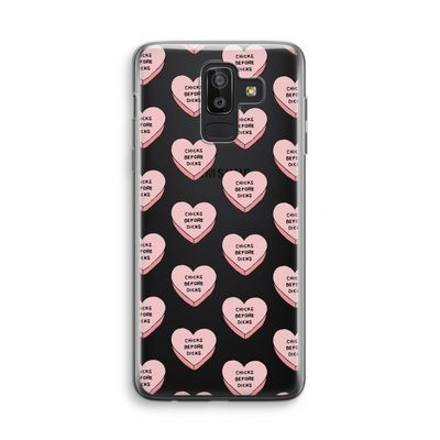 Chicks before dicks: Samsung Galaxy J8 (2018) Transparant Hoesje