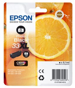 Epson 33XL Cartridge Oranges Claria Photo Black