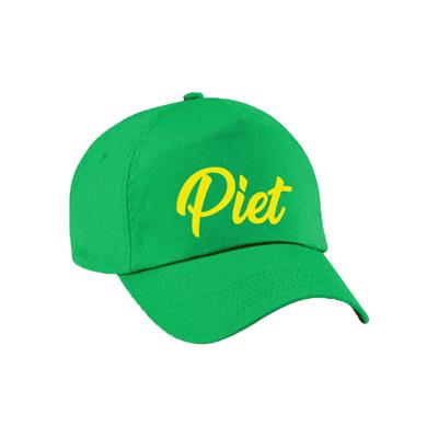 Piet verkleed pet - groen - voor dames en heren - petten / baseball cap - volwassenen - Sinterklaas