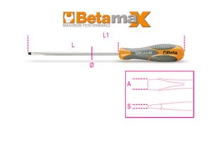 Beta Schroevendraaier voor sleufschroeven 1290 3,5X100 - 012900021