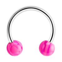 Circular barbell Chirurgisch staal 316L / Acryl Circular Barbells - thumbnail