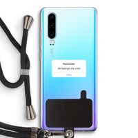 Reminder: Huawei P30 Transparant Hoesje met koord