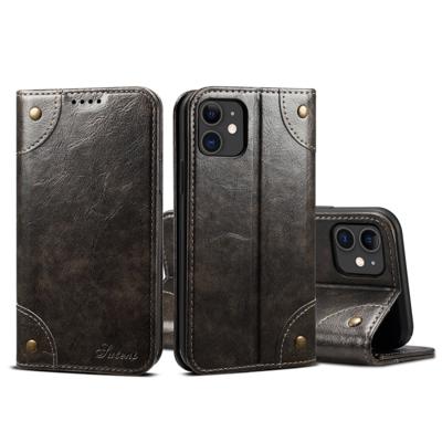 Voor iPhone 11 barok eenvoudige horizontale Flip lederen draagtas met houder & kaartsleuven & portemonnee (zwart)