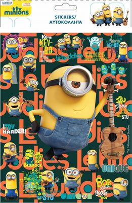 Illumination stickers Minions junior vinyl blauw/geel 22 stuks Illumination stickers Minions junior vinyl blauw/geel 22 stuks