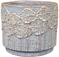 TS Collection bloempot lilou keramiek 14x13cm ice blue