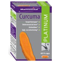 Mannavital Curcuma Platinum Voedingssupplement 60 Capsules - thumbnail