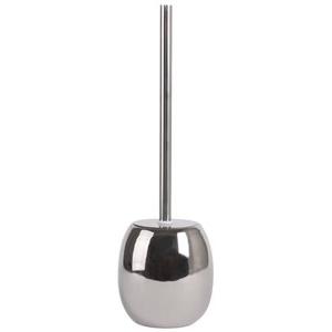 MSV Toilet|WC-borstel houder Kymi - keramiek - zilver - 39 cm