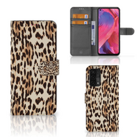 OPPO A54 5G | A74 5G | A93 5G Telefoonhoesje met Pasjes Leopard - thumbnail