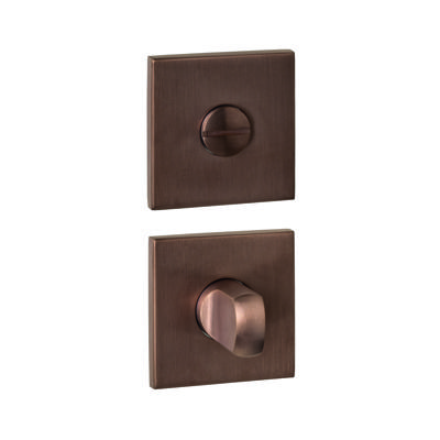 WC-sluiting verdekt 53x53x6mm met stift 6-8mm PVD brons
