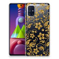 Samsung Galaxy M51 | TPU Case | Gouden Bloemen