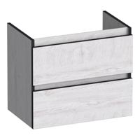 Brauer Joy Edge - Onderkast Ondiep - 60 cm - met 2 Softclose Lades Greeploos en 1 Sifon Uitsparing - Forest Seashell