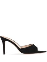 Gianvito Rossi mules Elle 85 mm en daim - Noir - thumbnail