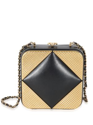 CHANEL Pre-Owned pochette à empiècements métalliques (2021-2022) - Noir