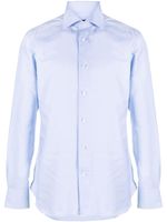 Zegna chemise en coton à manches longues - Bleu - thumbnail