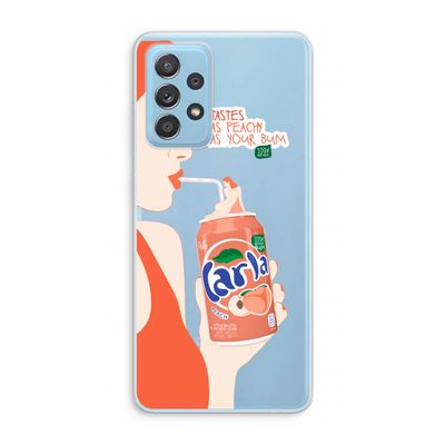 Peach please!: Samsung Galaxy A73 Transparant Hoesje