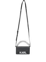 Karl Lagerfeld étui pour smartphone en cuir à logo - Noir