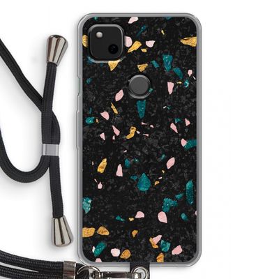 Terrazzo N°10: Pixel 4a Transparant Hoesje met koord