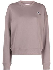 Chiara Ferragni sweat en coton à patch logo - Marron