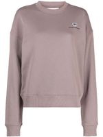 Chiara Ferragni sweat en coton à patch logo - Marron - thumbnail