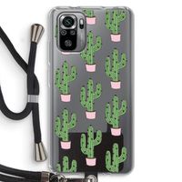 Cactus Lover: Xiaomi Redmi Note 10S Transparant Hoesje met koord
